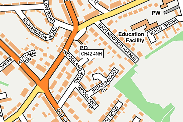 CH42 4NH map - OS OpenMap – Local (Ordnance Survey)