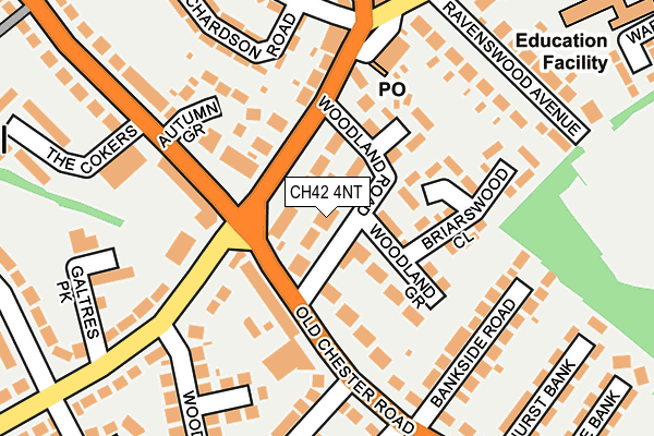 CH42 4NT map - OS OpenMap – Local (Ordnance Survey)