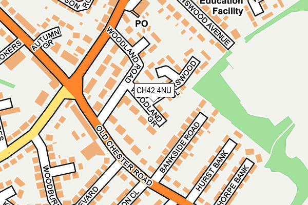 CH42 4NU map - OS OpenMap – Local (Ordnance Survey)