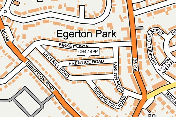 CH42 4PP map - OS OpenMap – Local (Ordnance Survey)