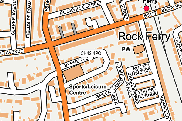 CH42 4PQ map - OS OpenMap – Local (Ordnance Survey)