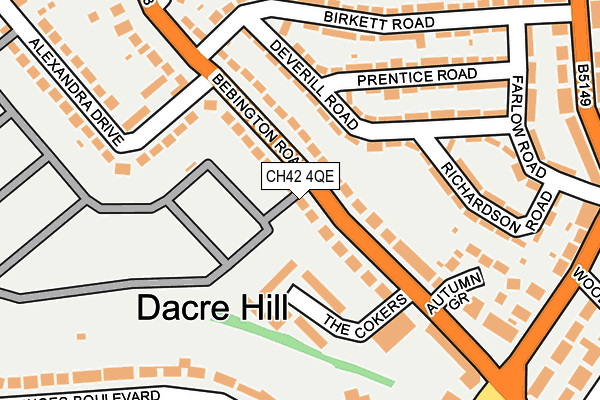 CH42 4QE map - OS OpenMap – Local (Ordnance Survey)