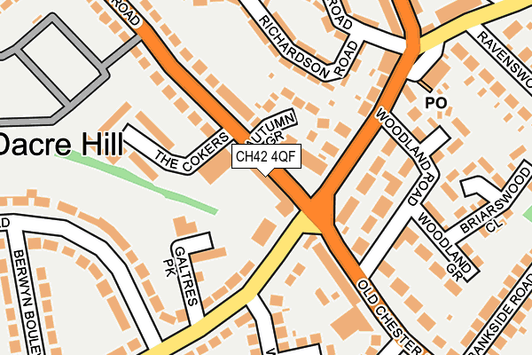 CH42 4QF map - OS OpenMap – Local (Ordnance Survey)