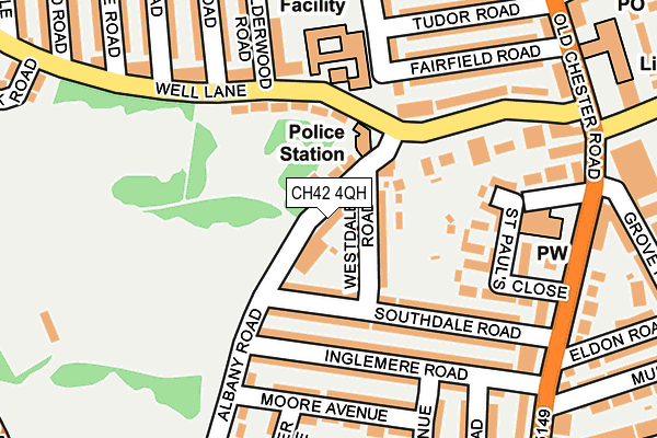 CH42 4QH map - OS OpenMap – Local (Ordnance Survey)