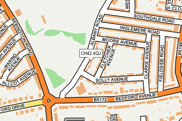 CH42 4QJ map - OS OpenMap – Local (Ordnance Survey)