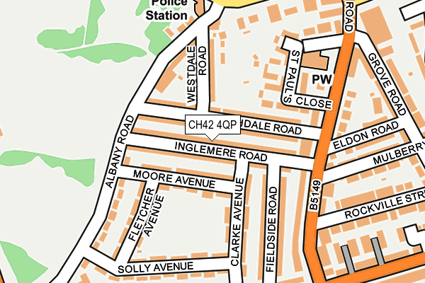 CH42 4QP map - OS OpenMap – Local (Ordnance Survey)