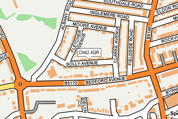 CH42 4QR map - OS OpenMap – Local (Ordnance Survey)