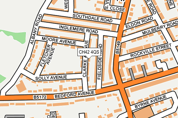 CH42 4QS map - OS OpenMap – Local (Ordnance Survey)