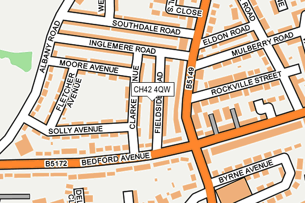 CH42 4QW map - OS OpenMap – Local (Ordnance Survey)