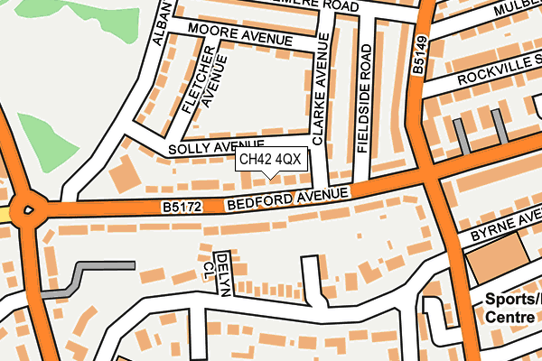 CH42 4QX map - OS OpenMap – Local (Ordnance Survey)