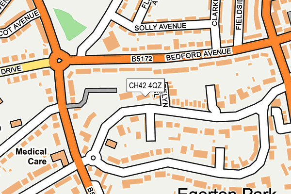 CH42 4QZ map - OS OpenMap – Local (Ordnance Survey)