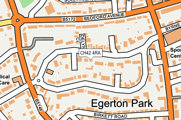 CH42 4RA map - OS OpenMap – Local (Ordnance Survey)