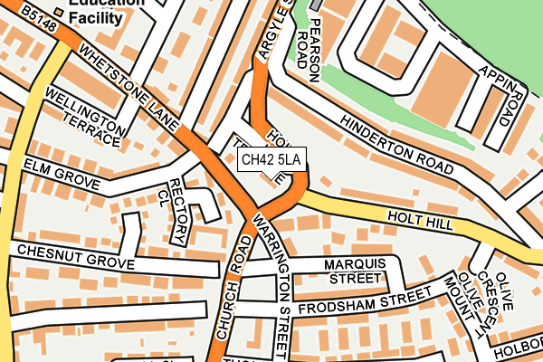 CH42 5LA map - OS OpenMap – Local (Ordnance Survey)