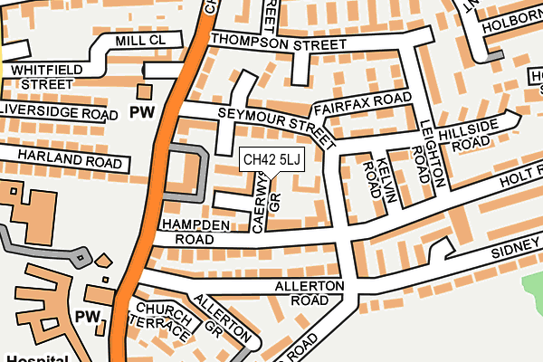 CH42 5LJ map - OS OpenMap – Local (Ordnance Survey)