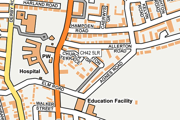 CH42 5LR map - OS OpenMap – Local (Ordnance Survey)