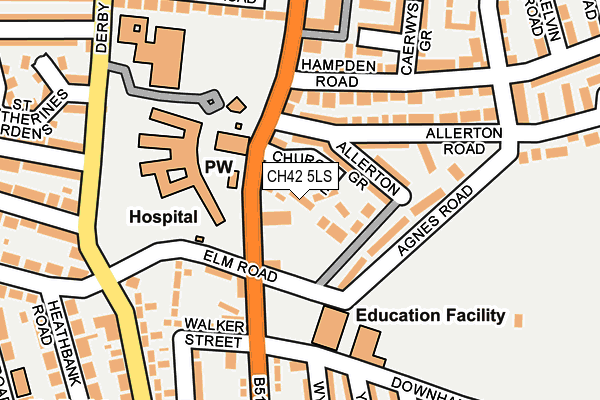 CH42 5LS map - OS OpenMap – Local (Ordnance Survey)
