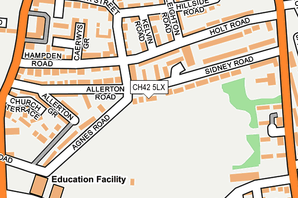 CH42 5LX map - OS OpenMap – Local (Ordnance Survey)