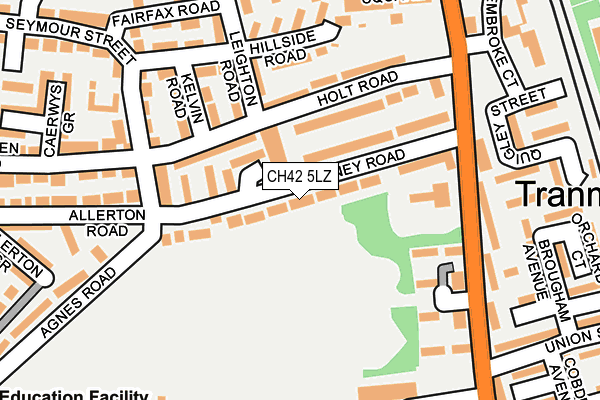 CH42 5LZ map - OS OpenMap – Local (Ordnance Survey)