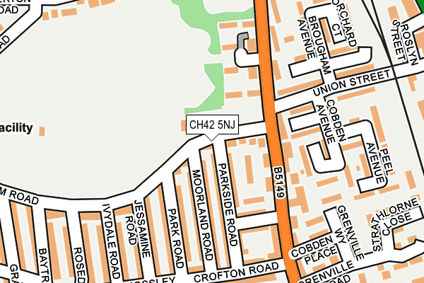 CH42 5NJ map - OS OpenMap – Local (Ordnance Survey)