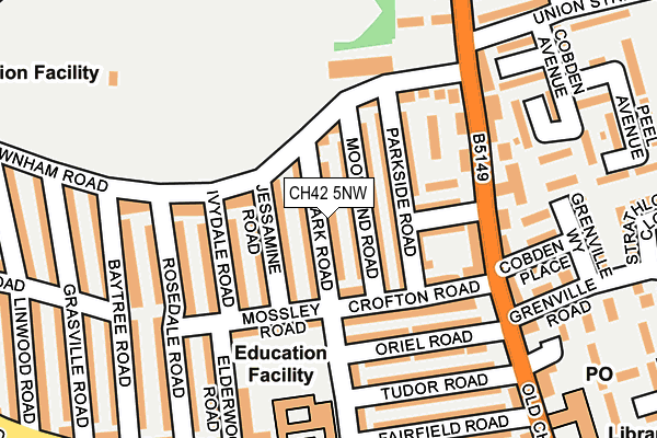 CH42 5NW map - OS OpenMap – Local (Ordnance Survey)