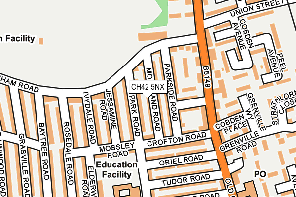 CH42 5NX map - OS OpenMap – Local (Ordnance Survey)