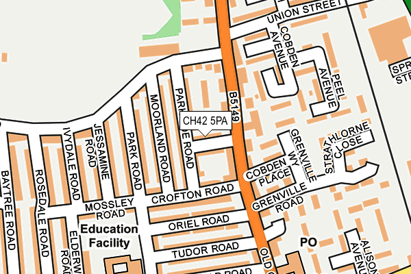 CH42 5PA map - OS OpenMap – Local (Ordnance Survey)