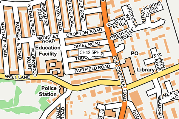 CH42 5PH map - OS OpenMap – Local (Ordnance Survey)