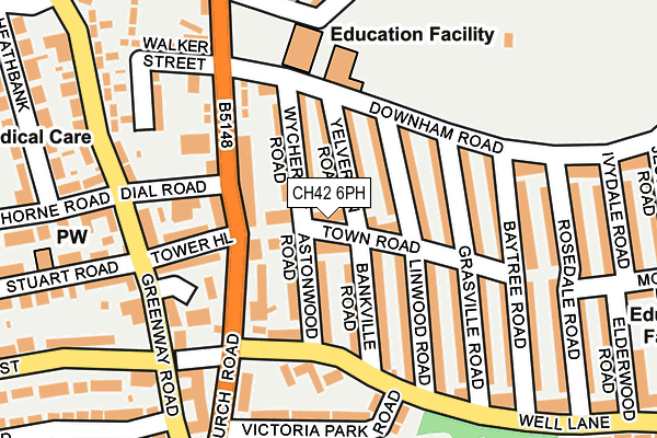 CH42 6PH map - OS OpenMap – Local (Ordnance Survey)