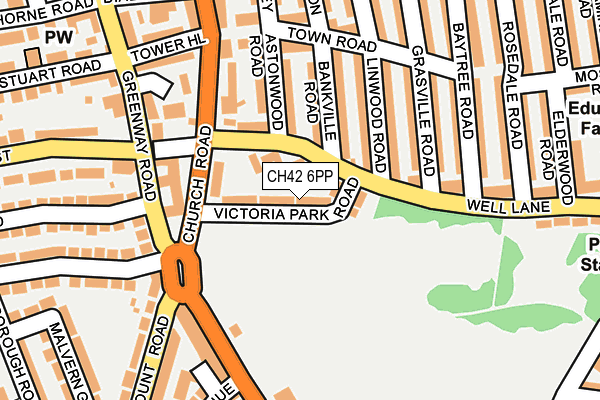 CH42 6PP map - OS OpenMap – Local (Ordnance Survey)