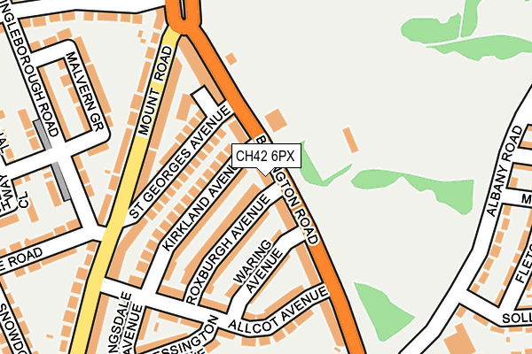 CH42 6PX map - OS OpenMap – Local (Ordnance Survey)