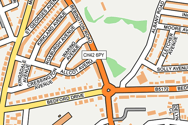 CH42 6PY map - OS OpenMap – Local (Ordnance Survey)