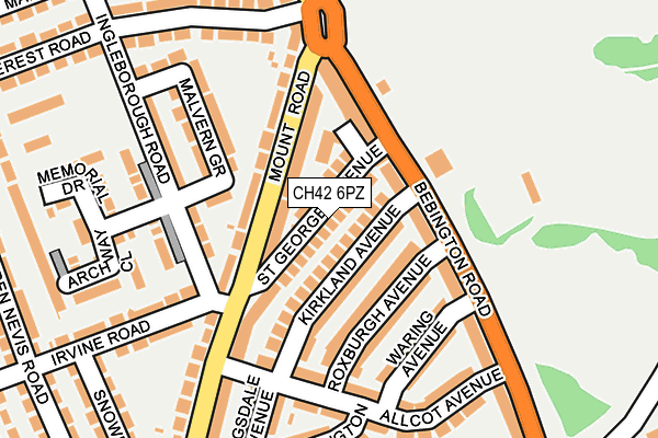 CH42 6PZ map - OS OpenMap – Local (Ordnance Survey)