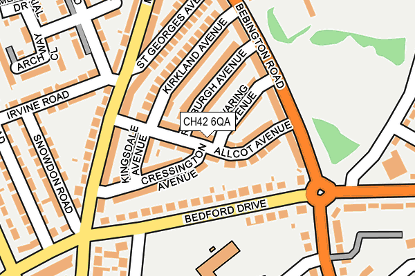 CH42 6QA map - OS OpenMap – Local (Ordnance Survey)