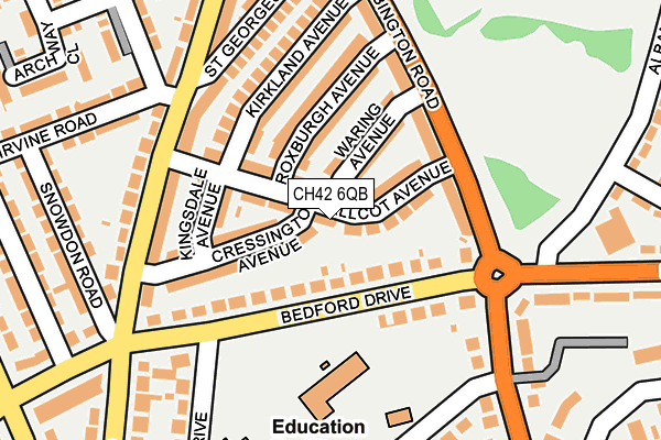 CH42 6QB map - OS OpenMap – Local (Ordnance Survey)