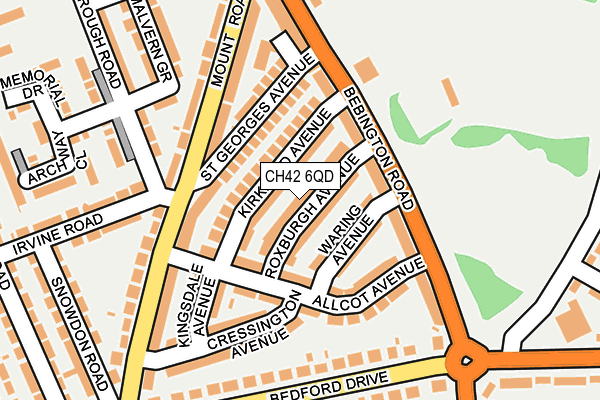 CH42 6QD map - OS OpenMap – Local (Ordnance Survey)