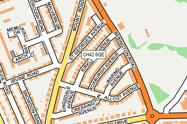 CH42 6QE map - OS OpenMap – Local (Ordnance Survey)