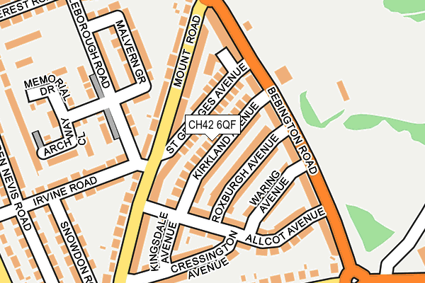 CH42 6QF map - OS OpenMap – Local (Ordnance Survey)