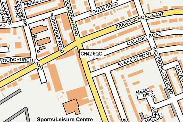 CH42 6QG map - OS OpenMap – Local (Ordnance Survey)