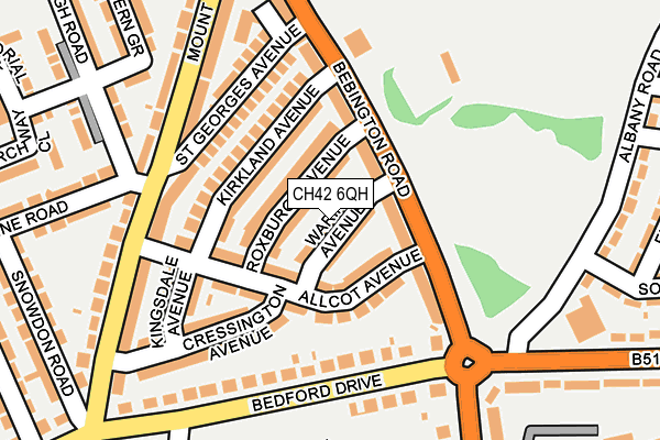 CH42 6QH map - OS OpenMap – Local (Ordnance Survey)