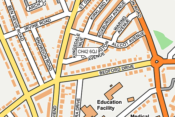 CH42 6QJ map - OS OpenMap – Local (Ordnance Survey)