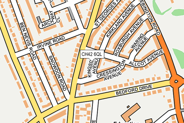 CH42 6QL map - OS OpenMap – Local (Ordnance Survey)