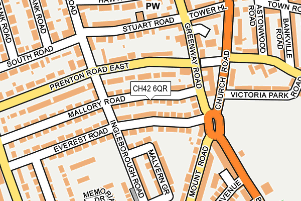 CH42 6QR map - OS OpenMap – Local (Ordnance Survey)