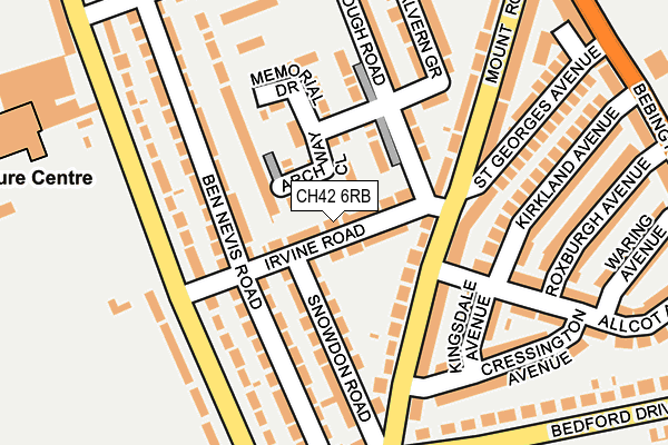 CH42 6RB map - OS OpenMap – Local (Ordnance Survey)