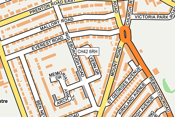 CH42 6RH map - OS OpenMap – Local (Ordnance Survey)