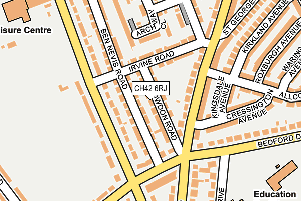 CH42 6RJ map - OS OpenMap – Local (Ordnance Survey)