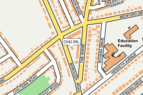 CH42 6RL map - OS OpenMap – Local (Ordnance Survey)