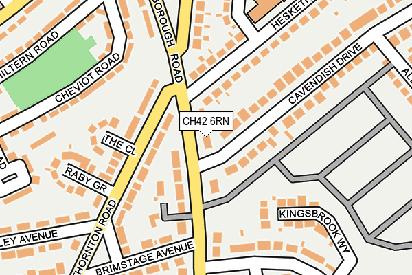 CH42 6RN map - OS OpenMap – Local (Ordnance Survey)