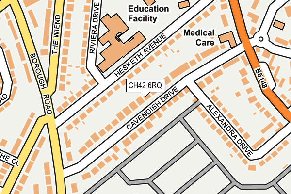 CH42 6RQ map - OS OpenMap – Local (Ordnance Survey)