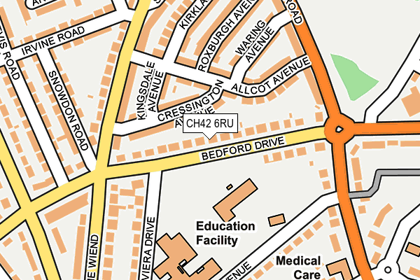 CH42 6RU map - OS OpenMap – Local (Ordnance Survey)