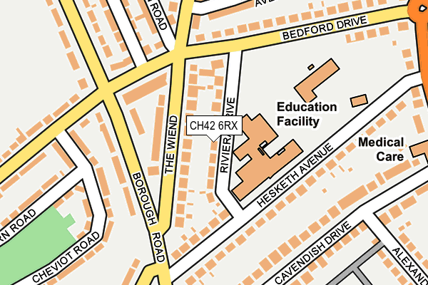 CH42 6RX map - OS OpenMap – Local (Ordnance Survey)